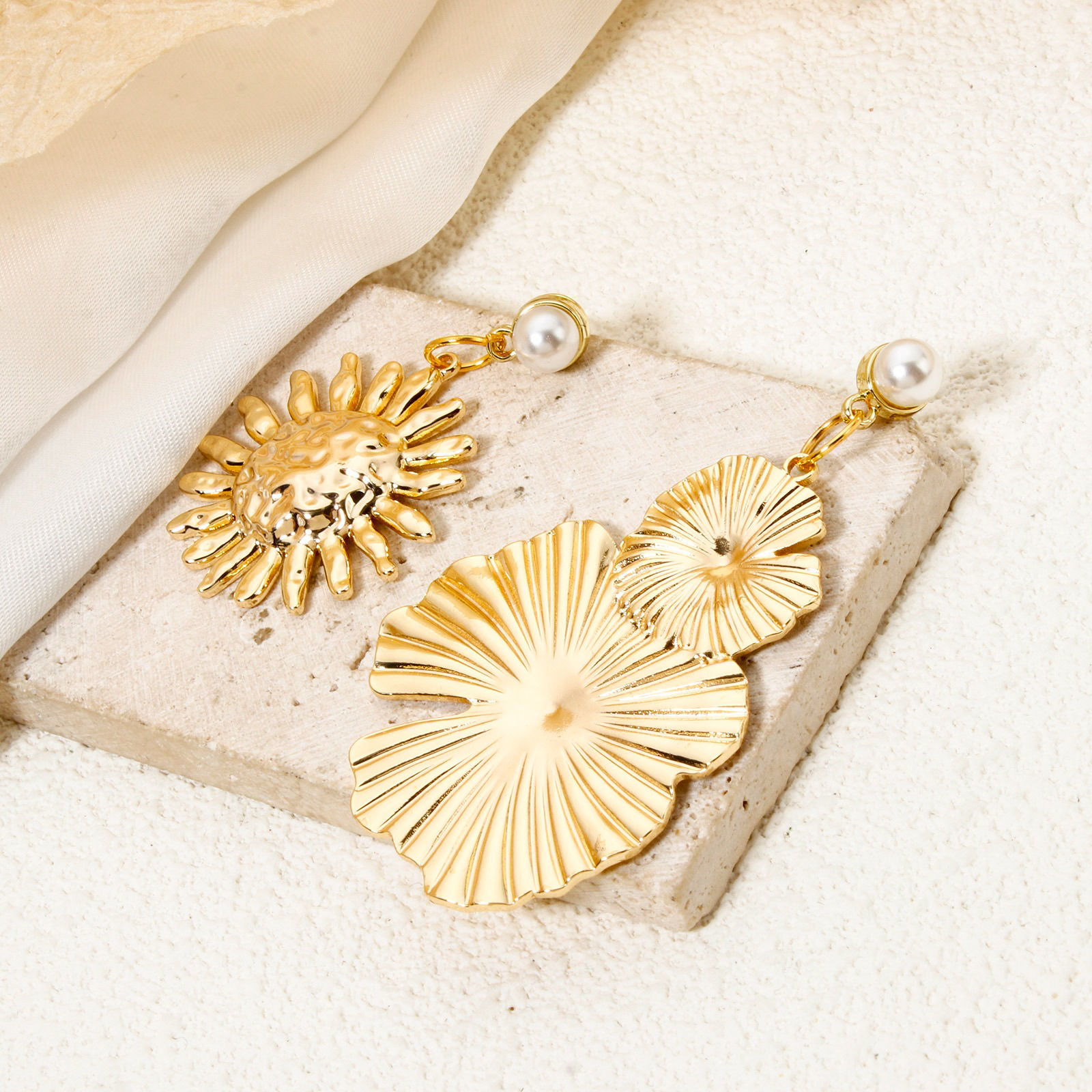 Image de 1 Pièce Pendentifs en Laiton Plaqué Or 18K Texture