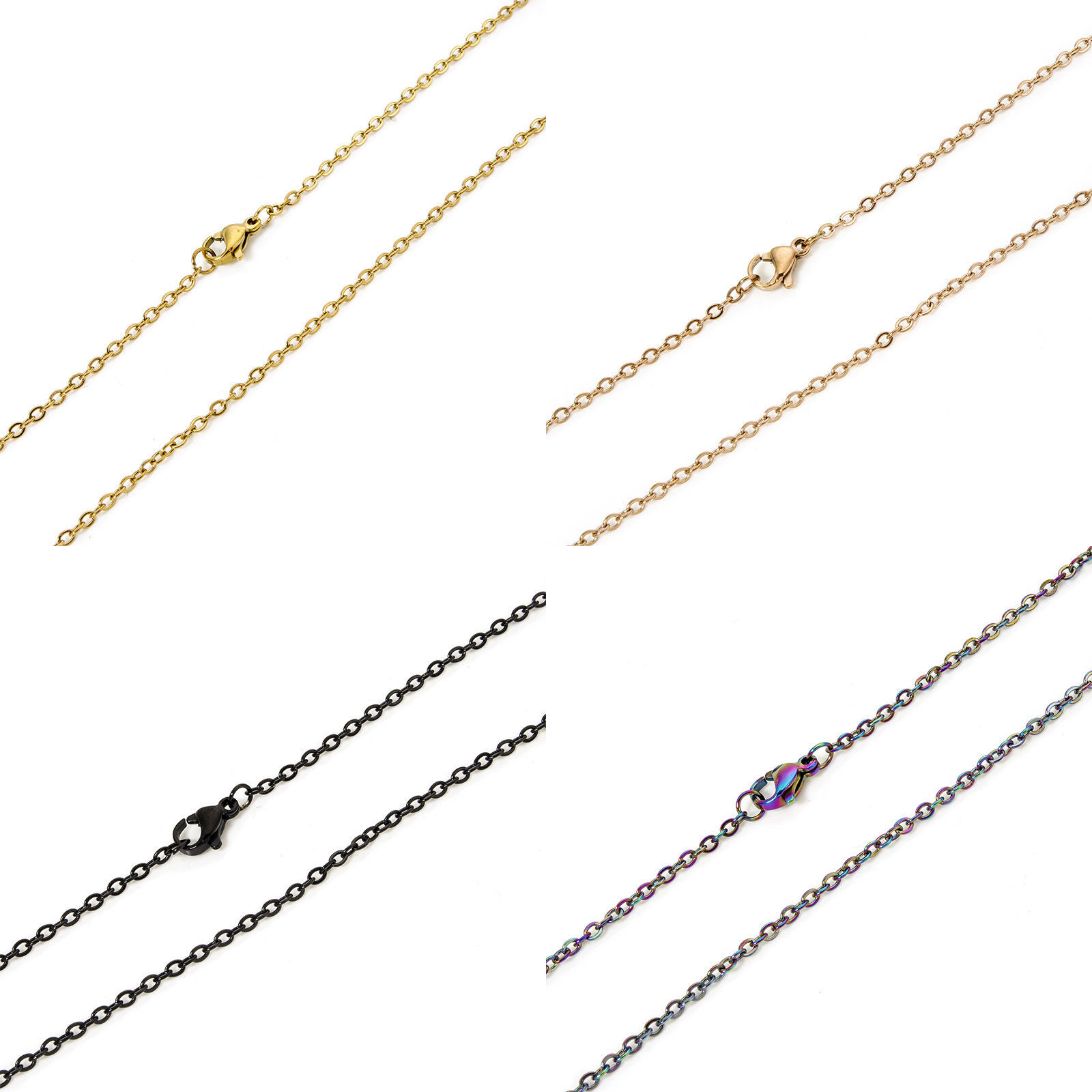 Picture of Wholesale Link Cable Chain Necklace, 304 Stainless Steel, Unisex Simple Minimalist Gift Jewelry For Retailer, 50.5cm(19 7/8") long, 1 Piece