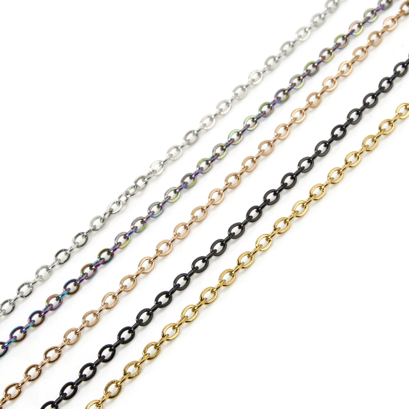 Picture of Wholesale Link Cable Chain Necklace, 304 Stainless Steel, Unisex Simple Minimalist Gift Jewelry For Retailer, 50.5cm(19 7/8") long, 1 Piece