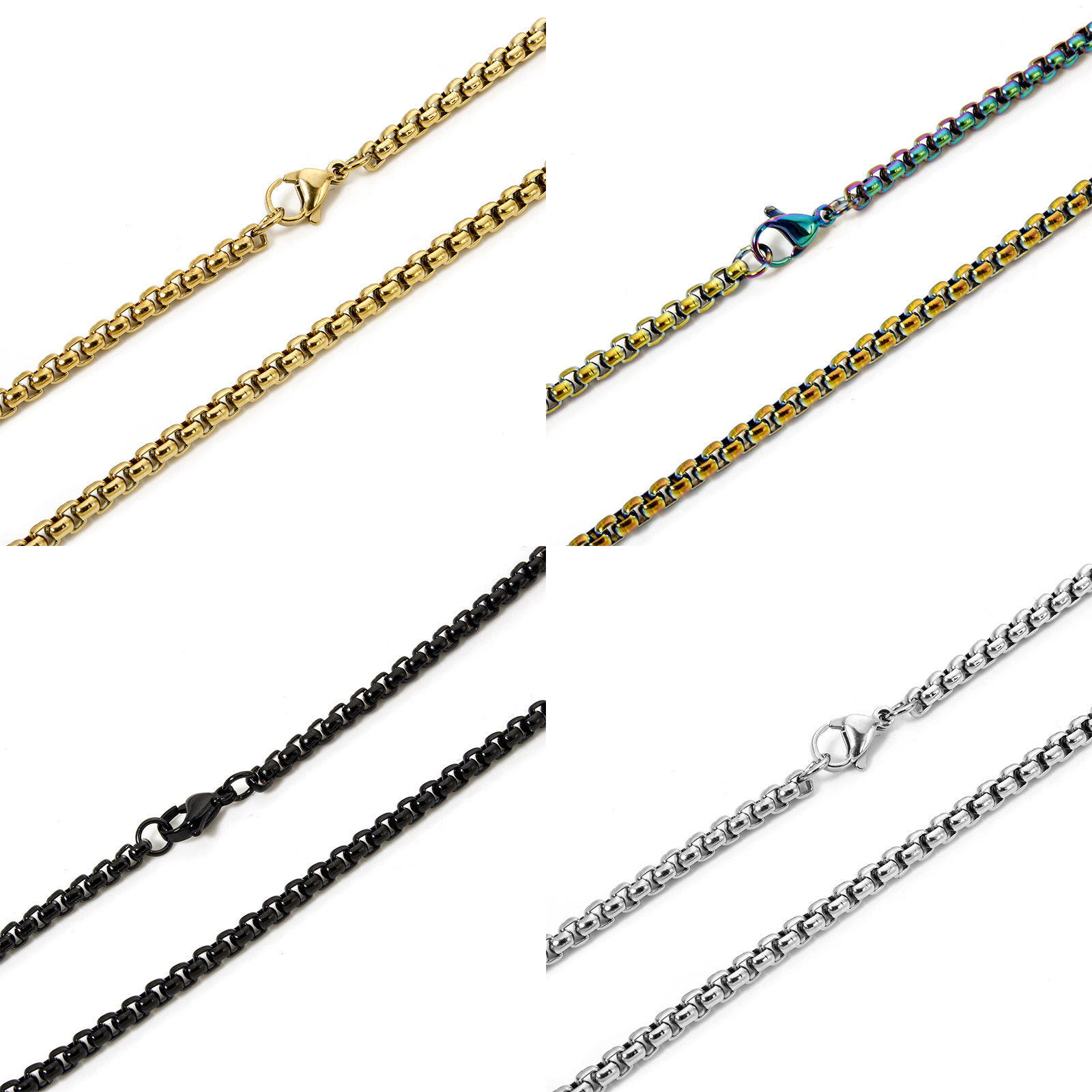 Picture of Wholesale Box Chain Necklace, 304 Stainless Steel, Unisex Minimalist Gift Jewelry For Retailer, 1 Piece