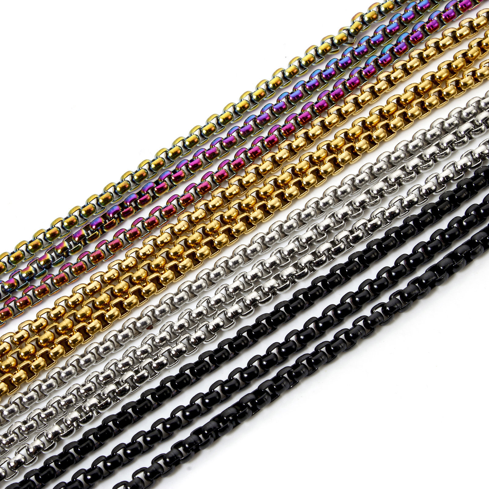 Picture of Wholesale Box Chain Necklace, 304 Stainless Steel, Unisex Minimalist Gift Jewelry For Retailer, 1 Piece
