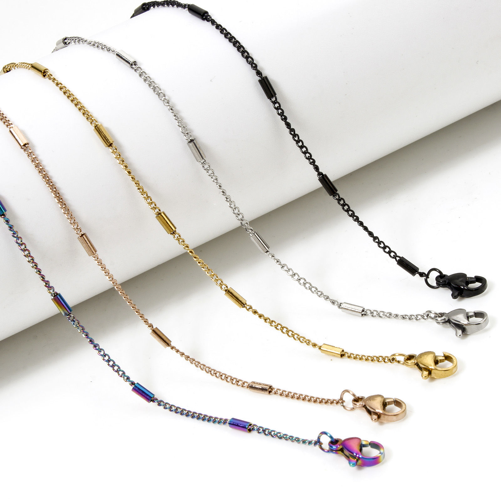 Picture of Wholesale Link Chain Necklace, 304 Stainless Steel, Unisex Minimalist Gift Jewelry For Retailer, 40cm(15.7") long, 1 Piece