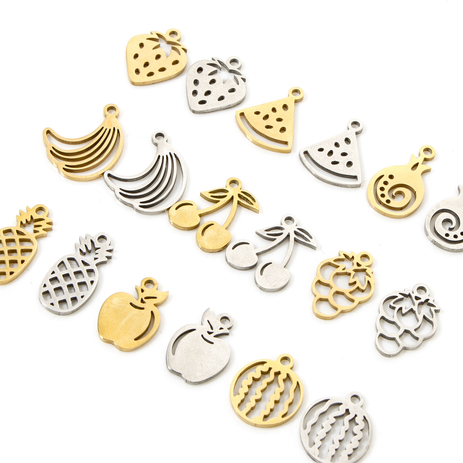 Picture of 304 Stainless Steel Charms Fruit Hollow