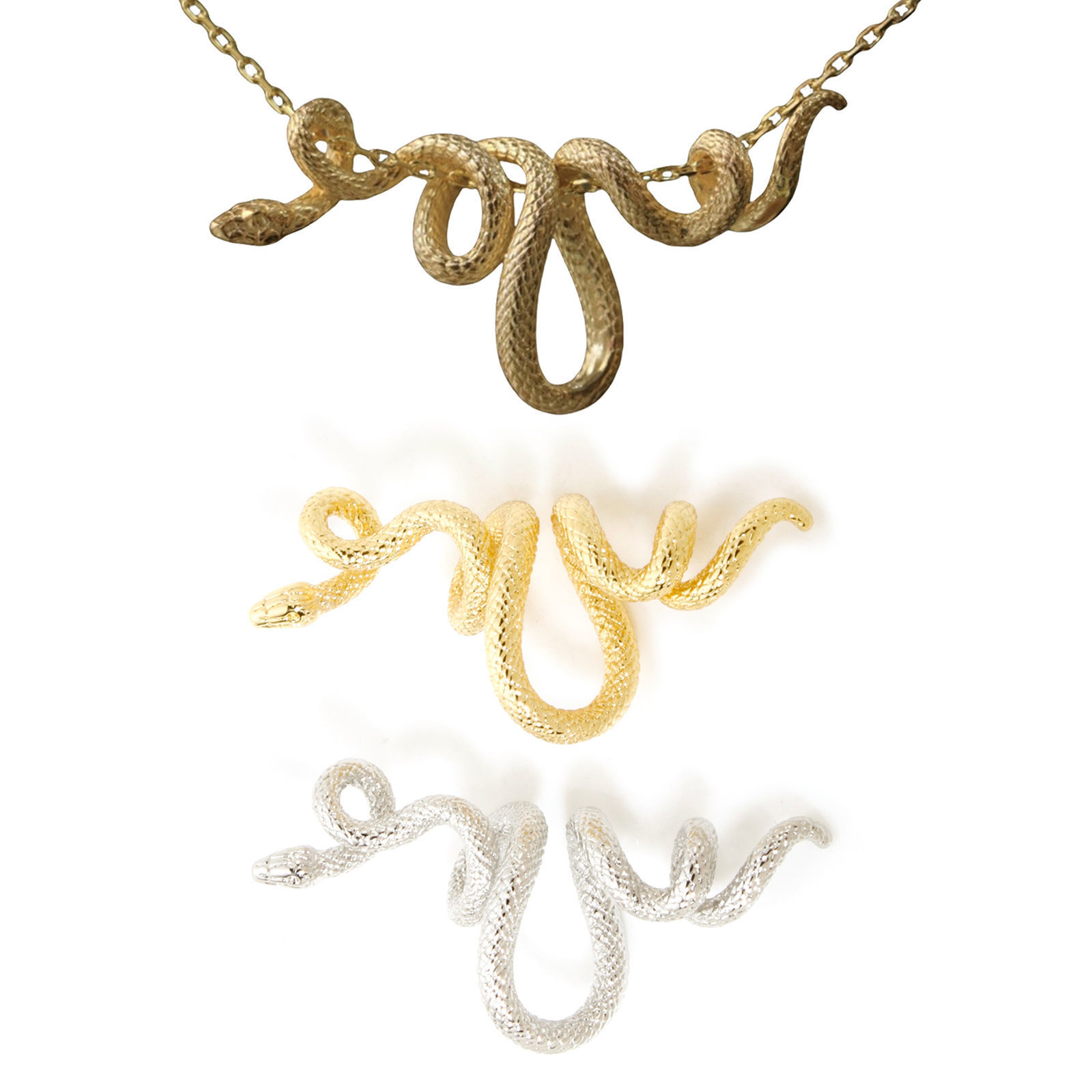 Picture of Brass Pendants Wholesale Multicolor Snake Animal 3D 3.9cm x 1.7cm