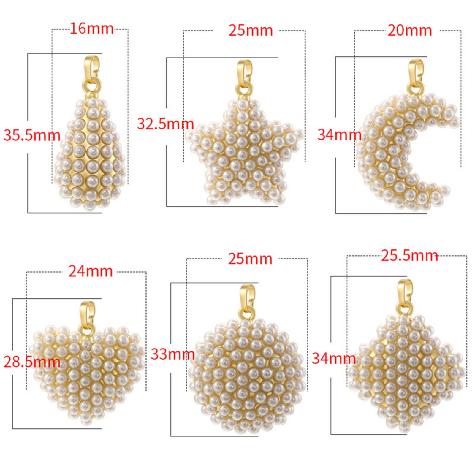 Picture of Brass Pendants Multicolor Imitation Pearl