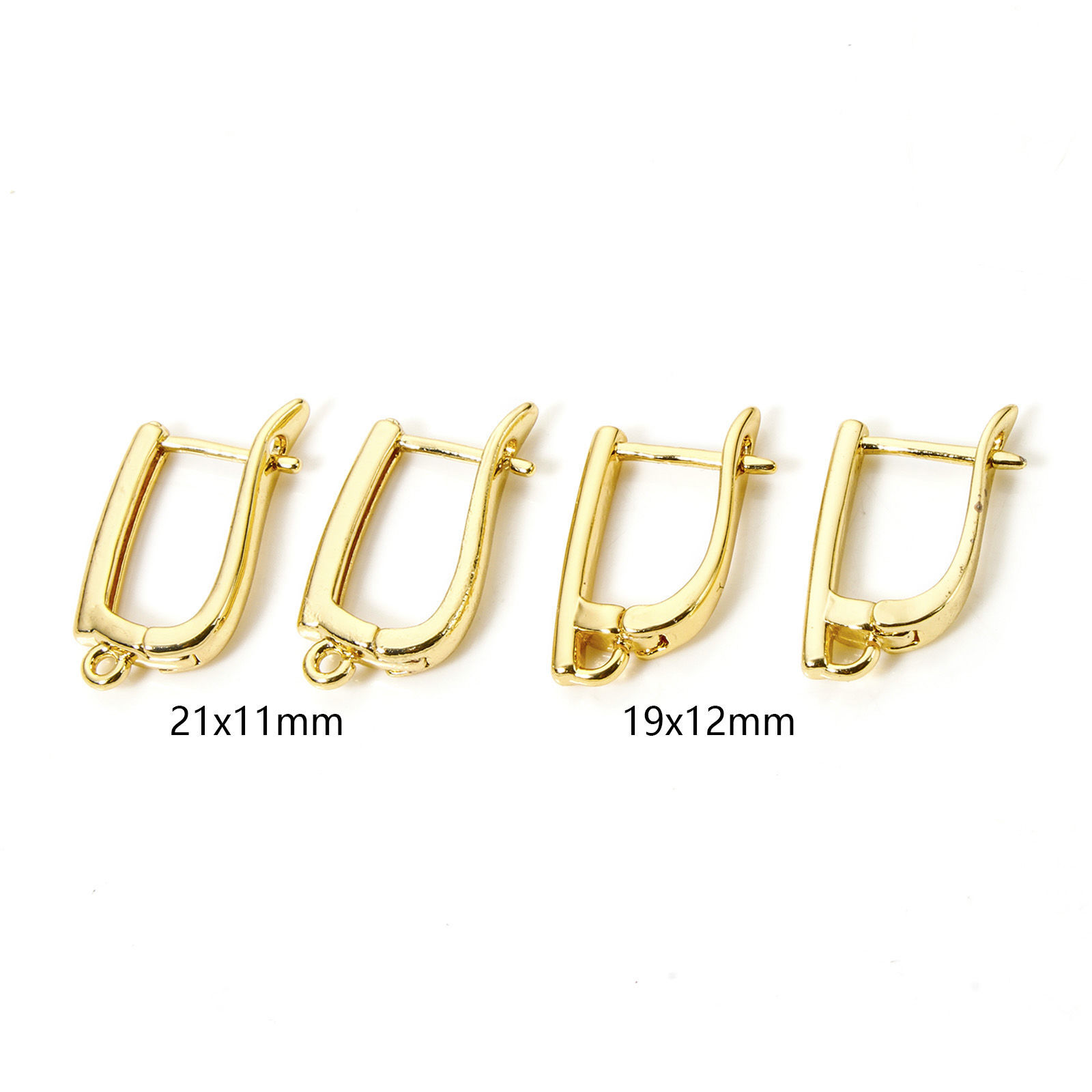 Изображение 1 Пара Латунь Серьги 18K позолоченный U форма С петлей