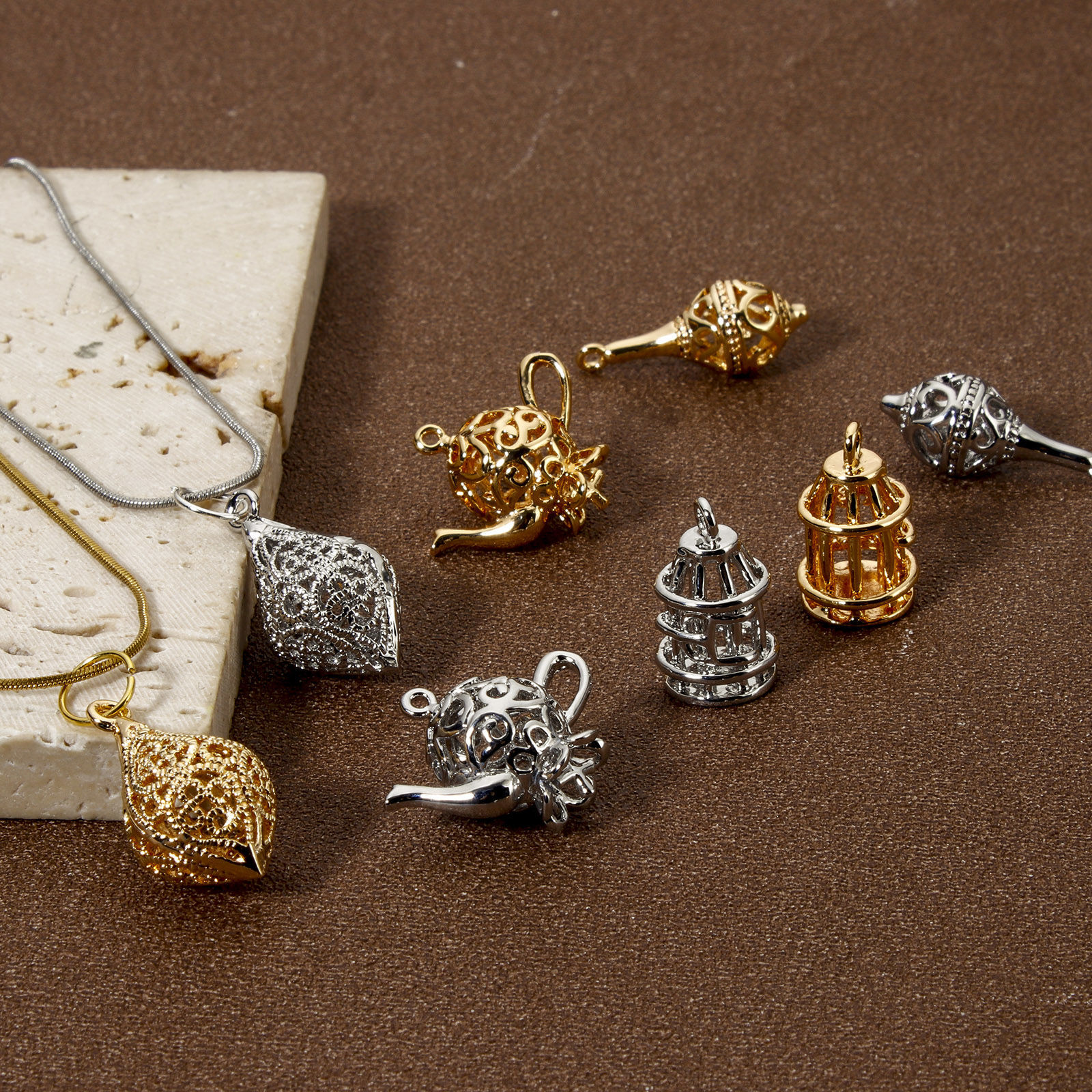 Picture of Eco-friendly Brass Charms Real Gold Plated 3D