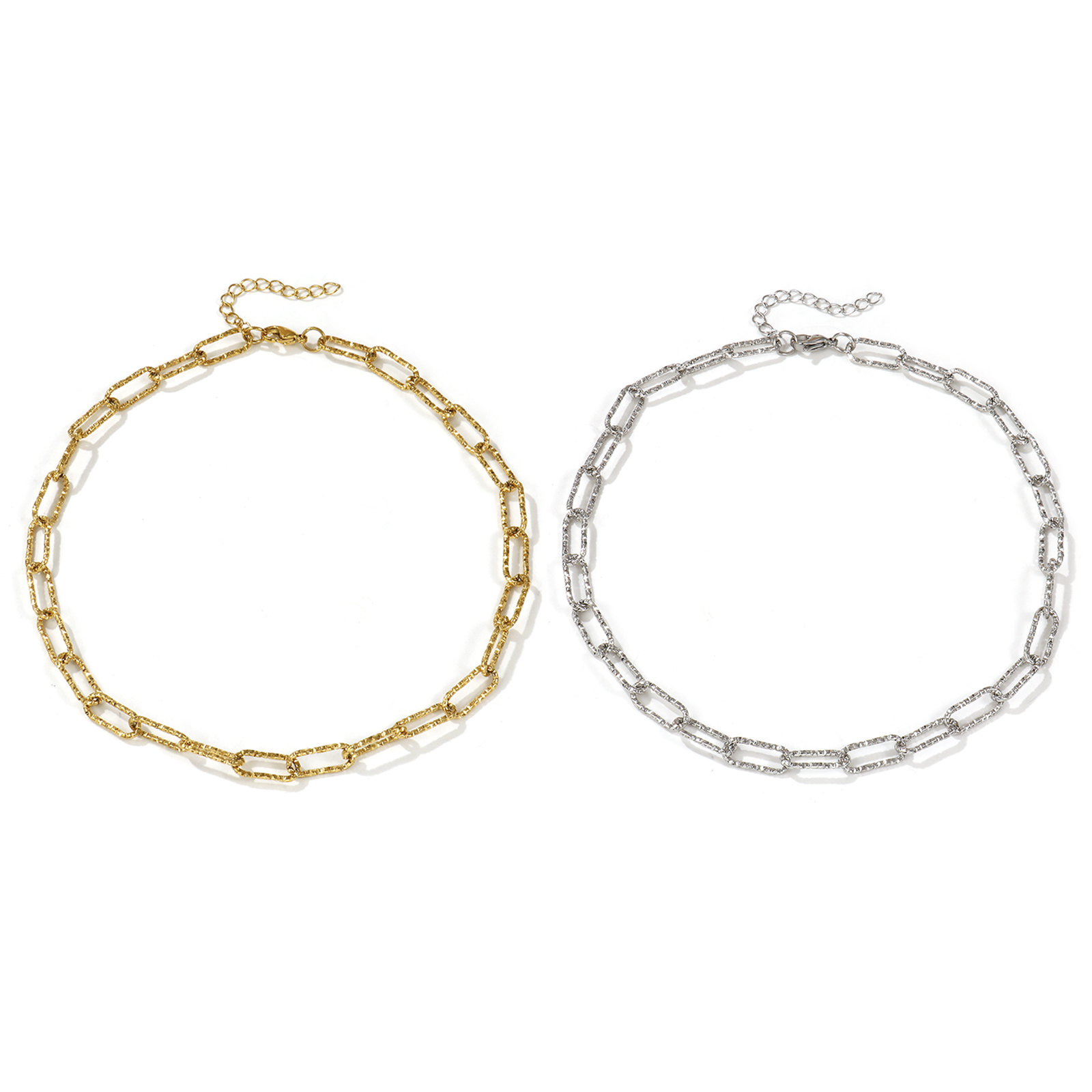 Picture of Wholesale Paperclip Link Chain Necklace, Multicolor 304 Stainless Steel, Unisex Eco-friendly Exquisite Minimalist Gift Jewelry For Retailer, 40cm(15.7") long, 1 Piece