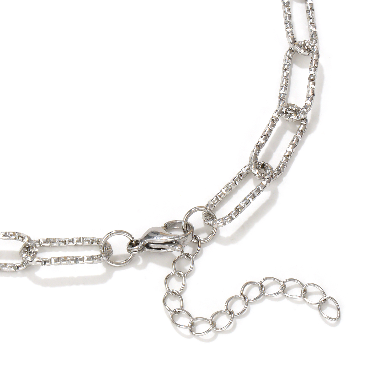 Picture of Wholesale Paperclip Link Chain Necklace, Multicolor 304 Stainless Steel, Unisex Eco-friendly Exquisite Minimalist Gift Jewelry For Retailer, 40cm(15.7") long, 1 Piece