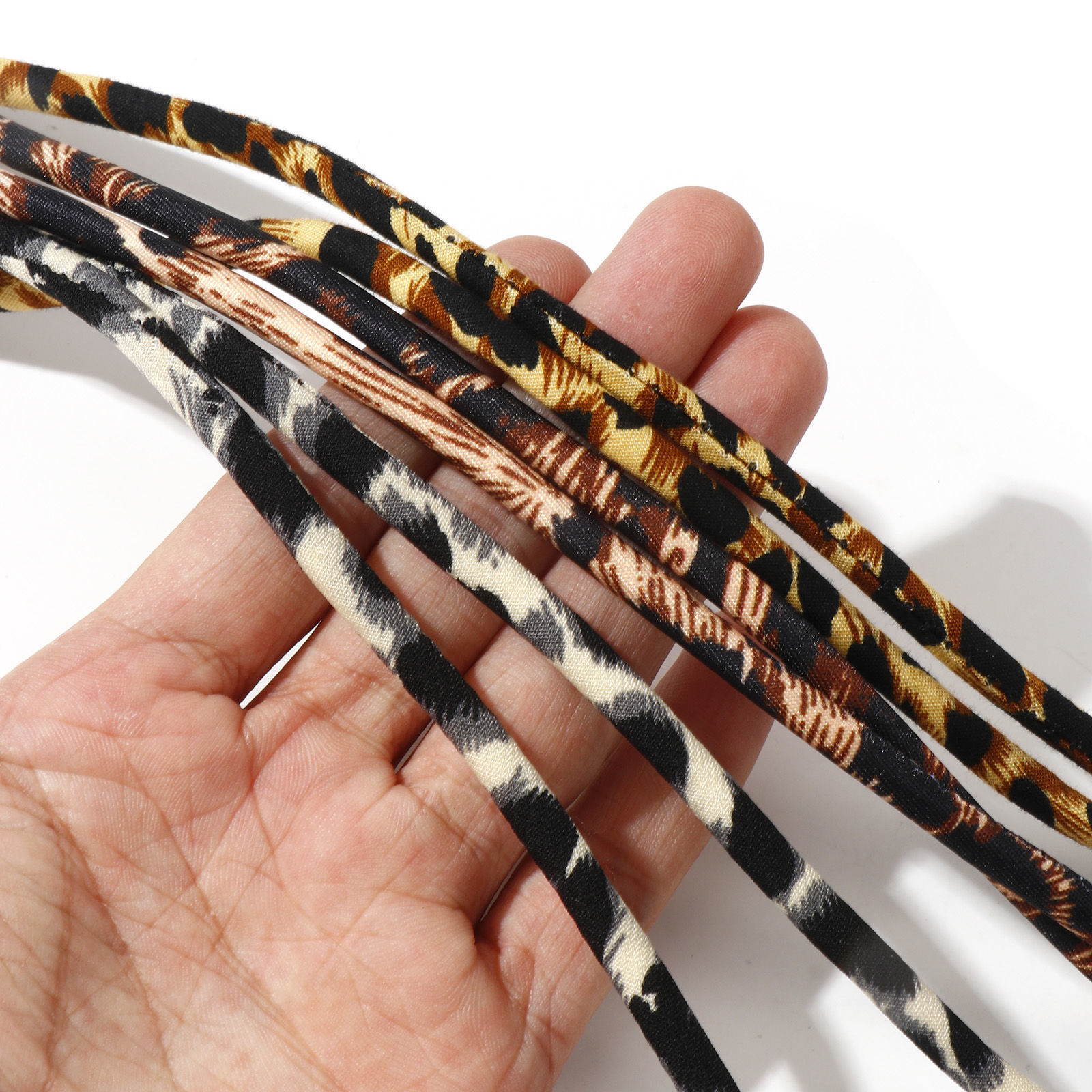 Bild von Terylen Schmuck Schnur Bunt Leopard Muster 5mm