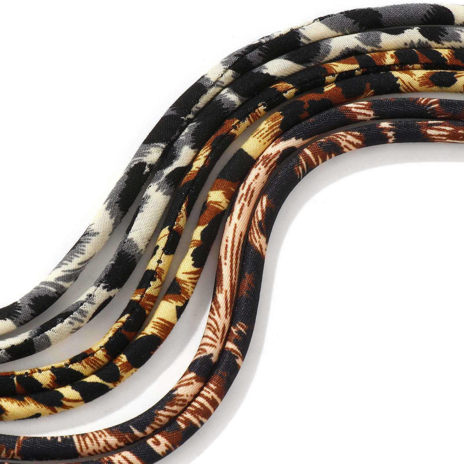 Bild von Terylen Schmuck Schnur Bunt Leopard Muster 5mm