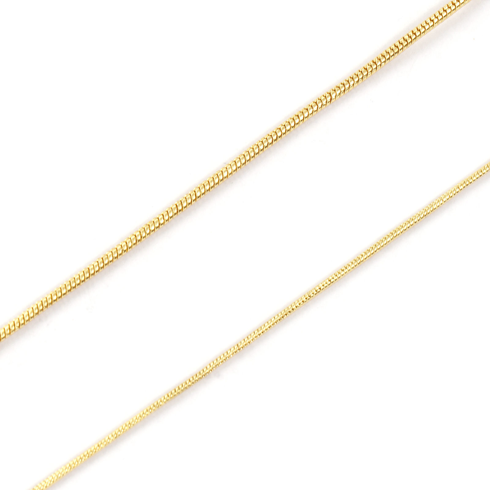 Picture of Brass Exquisite Snake Chain Necklace 18K Gold Plated 45cm(17.7") + 5cm(2") long