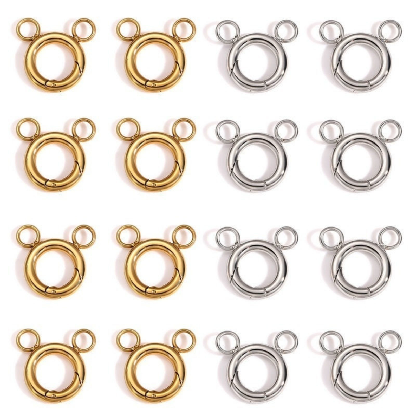 Picture of Eco-friendly 316 Stainless Steel Bolt Spring Ring Clasps Multicolor