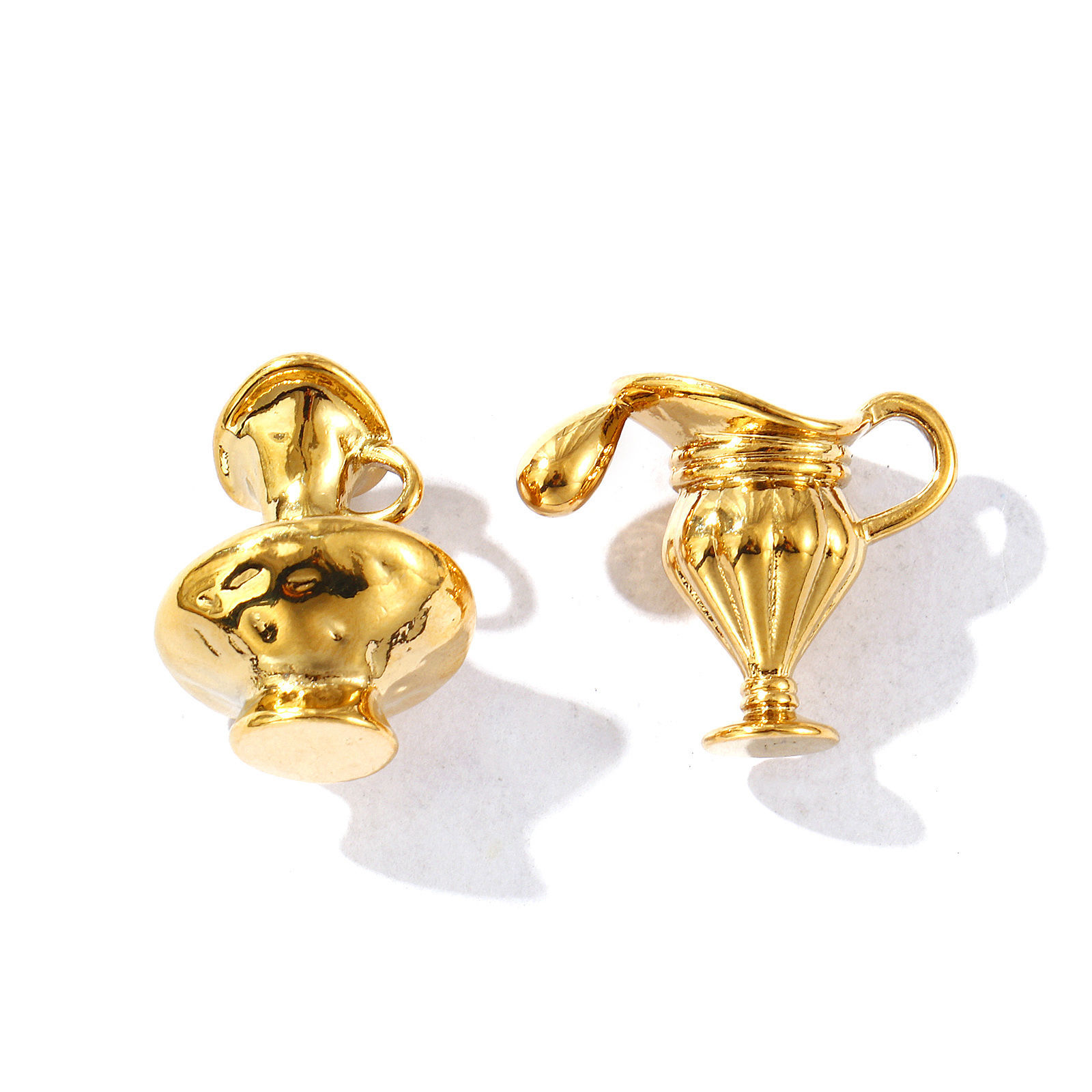 Picture of Eco-friendly PVD Vacuum Plating Waterproof Anti-Tarnish Hypoallergenic 304 Stainless Steel Charms 18K Real Gold Plated Bottle 3D