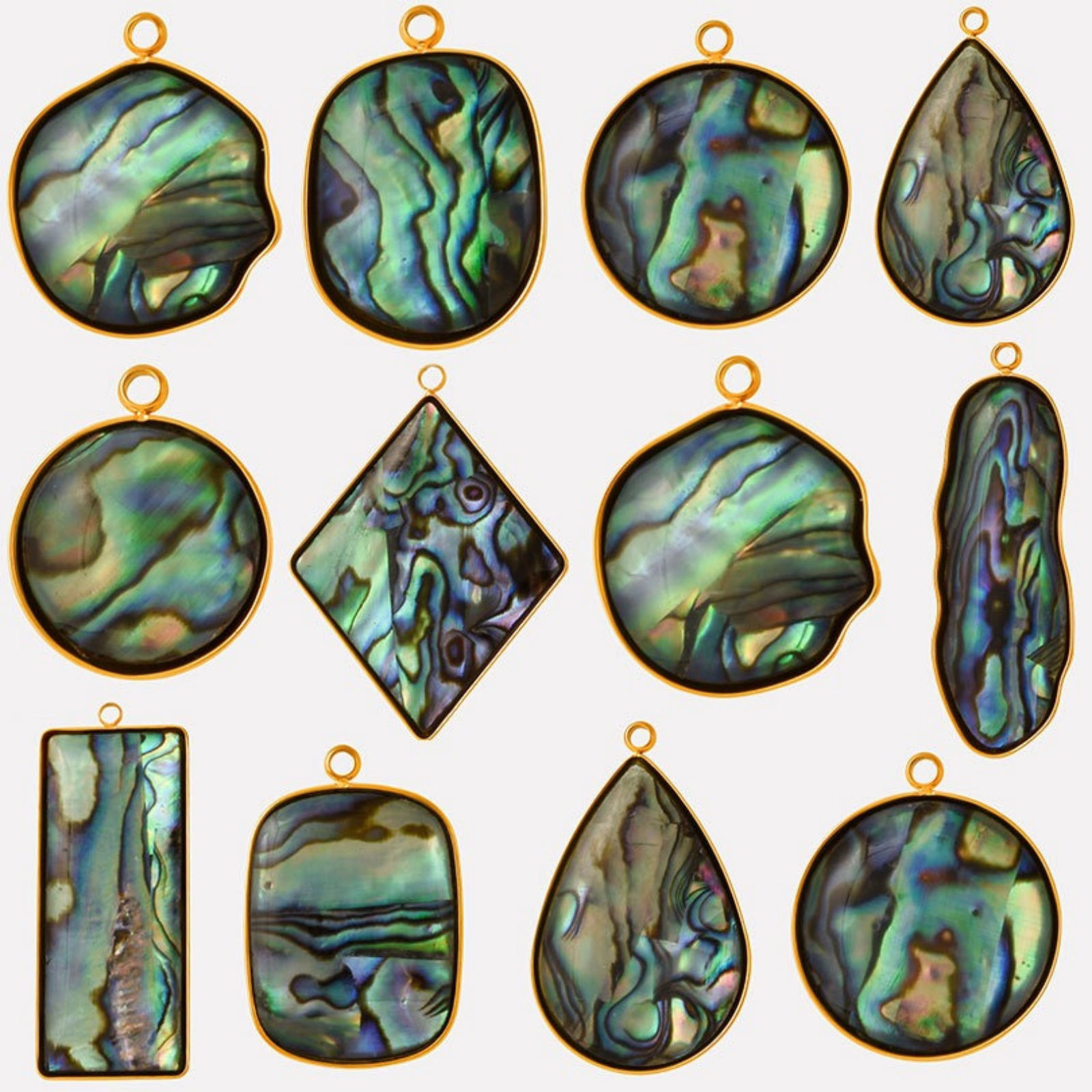 Picture of Eco-friendly 304 Stainless Steel & Natural Shell Charms Multicolor Geometric