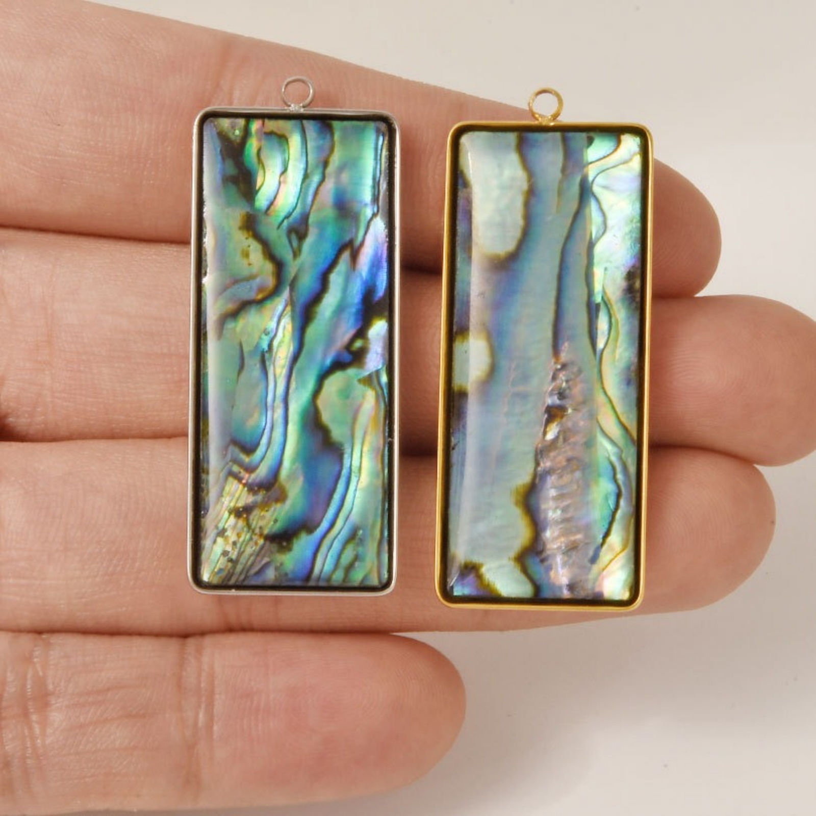 Picture of Eco-friendly 304 Stainless Steel & Natural Shell Charms Multicolor Geometric