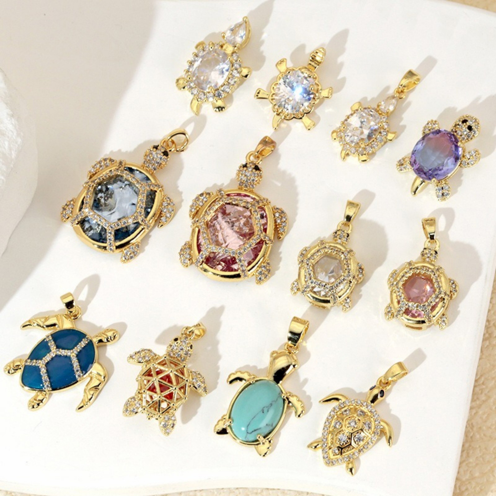 Picture of Brass Ocean Jewelry Charm Pendant Wholesale 18K Gold Plated Sea Turtle Animal