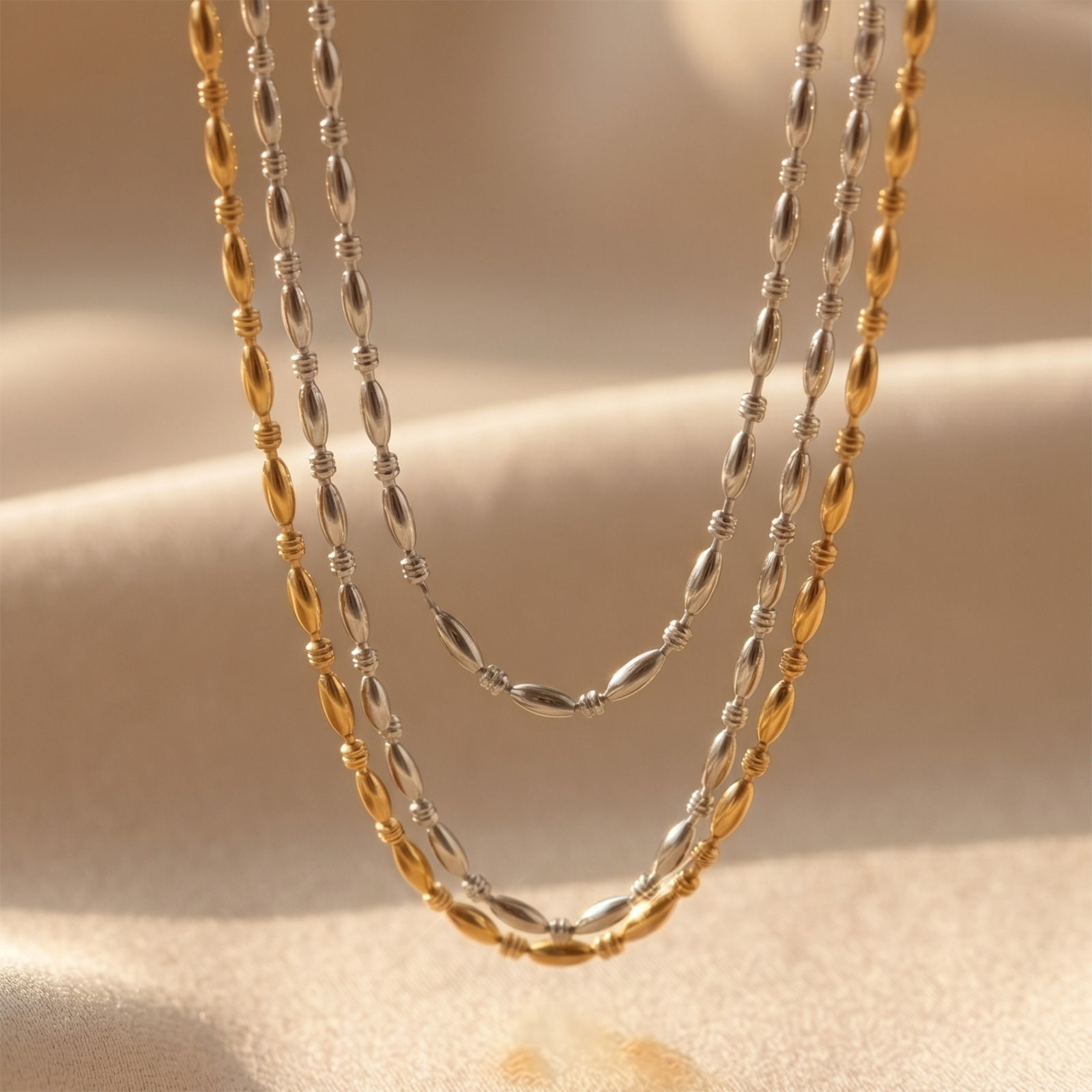 Picture of Wholesale Ball Chain Necklace, 304 Stainless Steel, Unisex Eco-friendly Simple Stylish Gift Jewelry For Retailer, 40cm(15.7") + 5cm(2") long, Chain Size: 2mm, 1 Piece