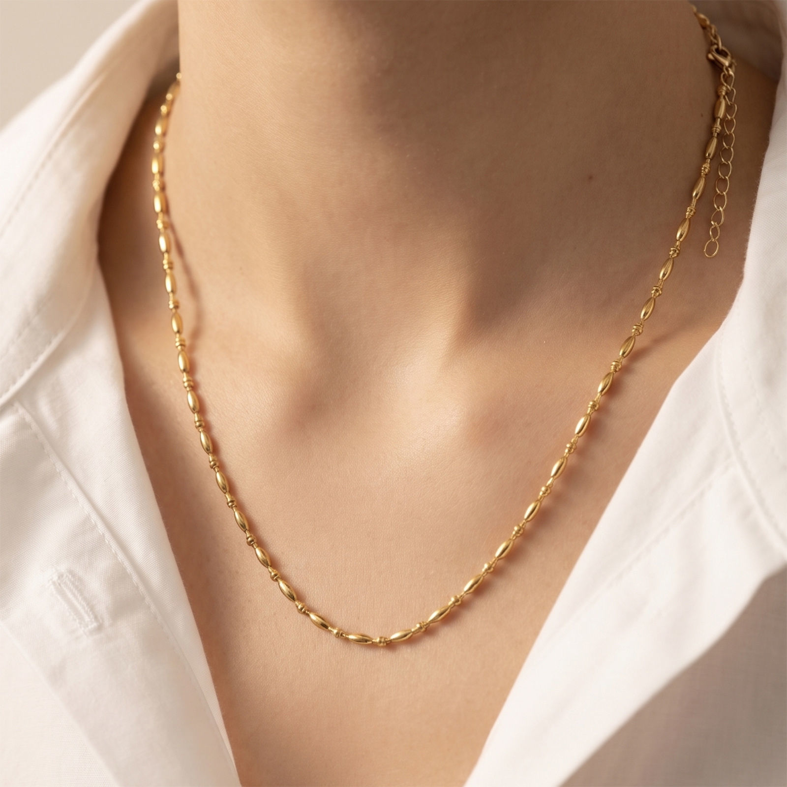 Picture of Wholesale Ball Chain Necklace, 304 Stainless Steel, Unisex Eco-friendly Simple Stylish Gift Jewelry For Retailer, 40cm(15.7") + 5cm(2") long, Chain Size: 2mm, 1 Piece