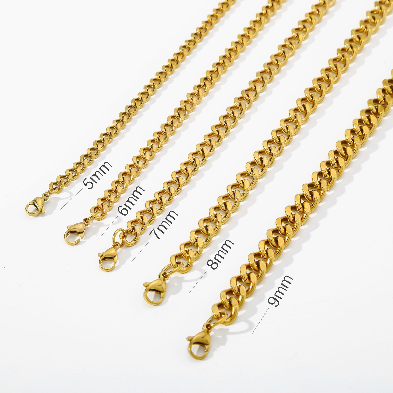 Picture of Wholesale Curb Link Chain Necklace, Multicolor 304 Stainless Steel, Women's Eco-friendly Simple Stylish Gift Jewelry For Retailer, 1 Piece