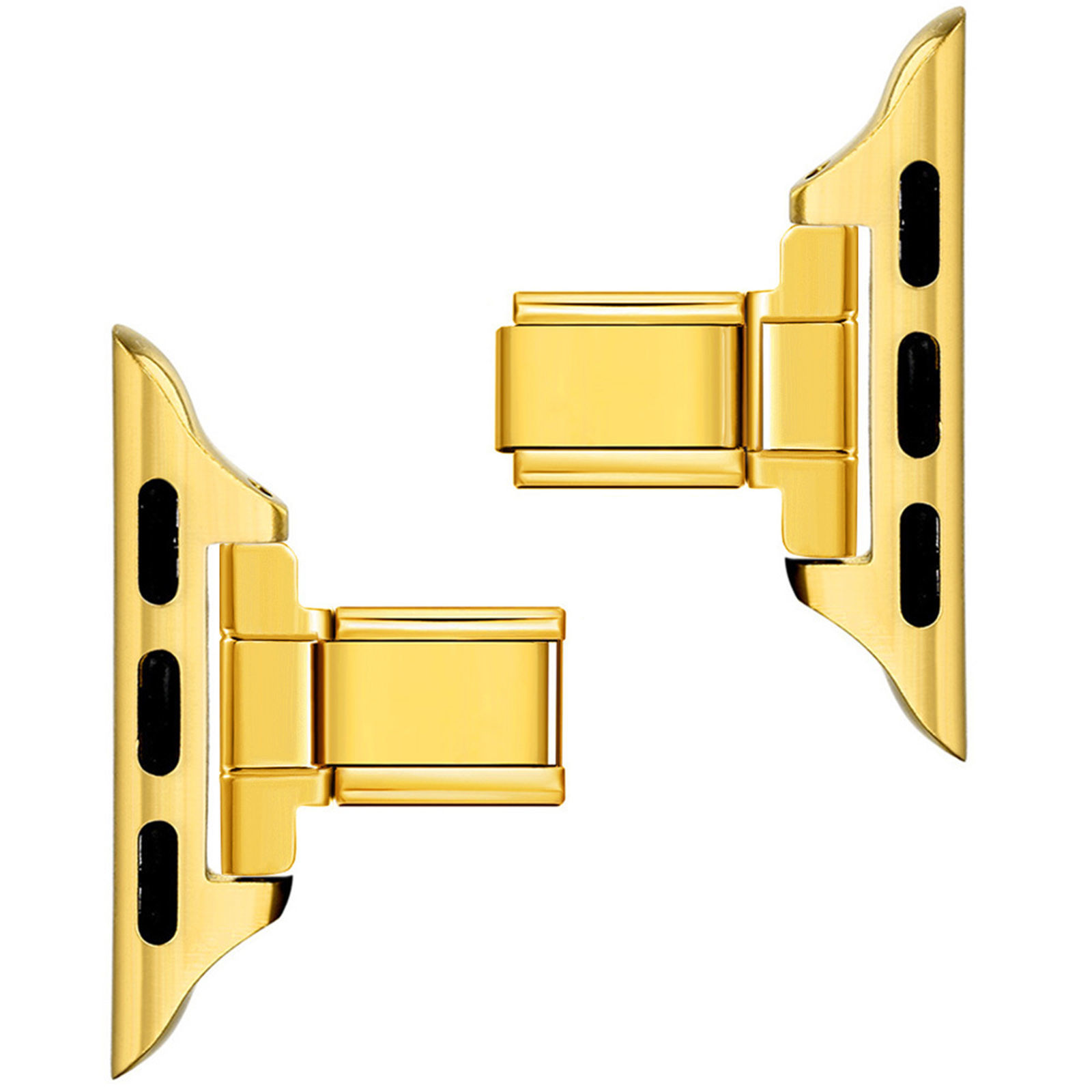Picture of 2 Pairs 304 Stainless Steel Italian Charm Wrist Watch Adapter Connector Accessories, For Apple Watch Multicolor - Wholesale