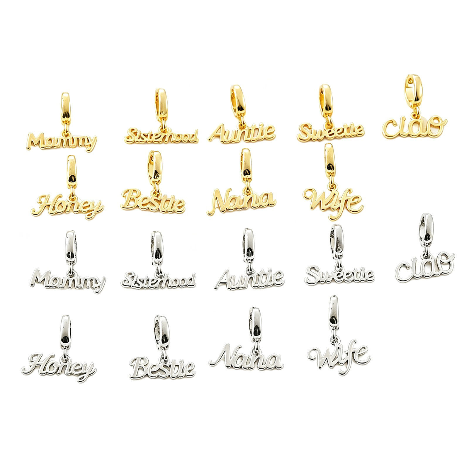 Picture of 1 Piece Brass Family Jewelry Charms Wholesale, Message Multicolor