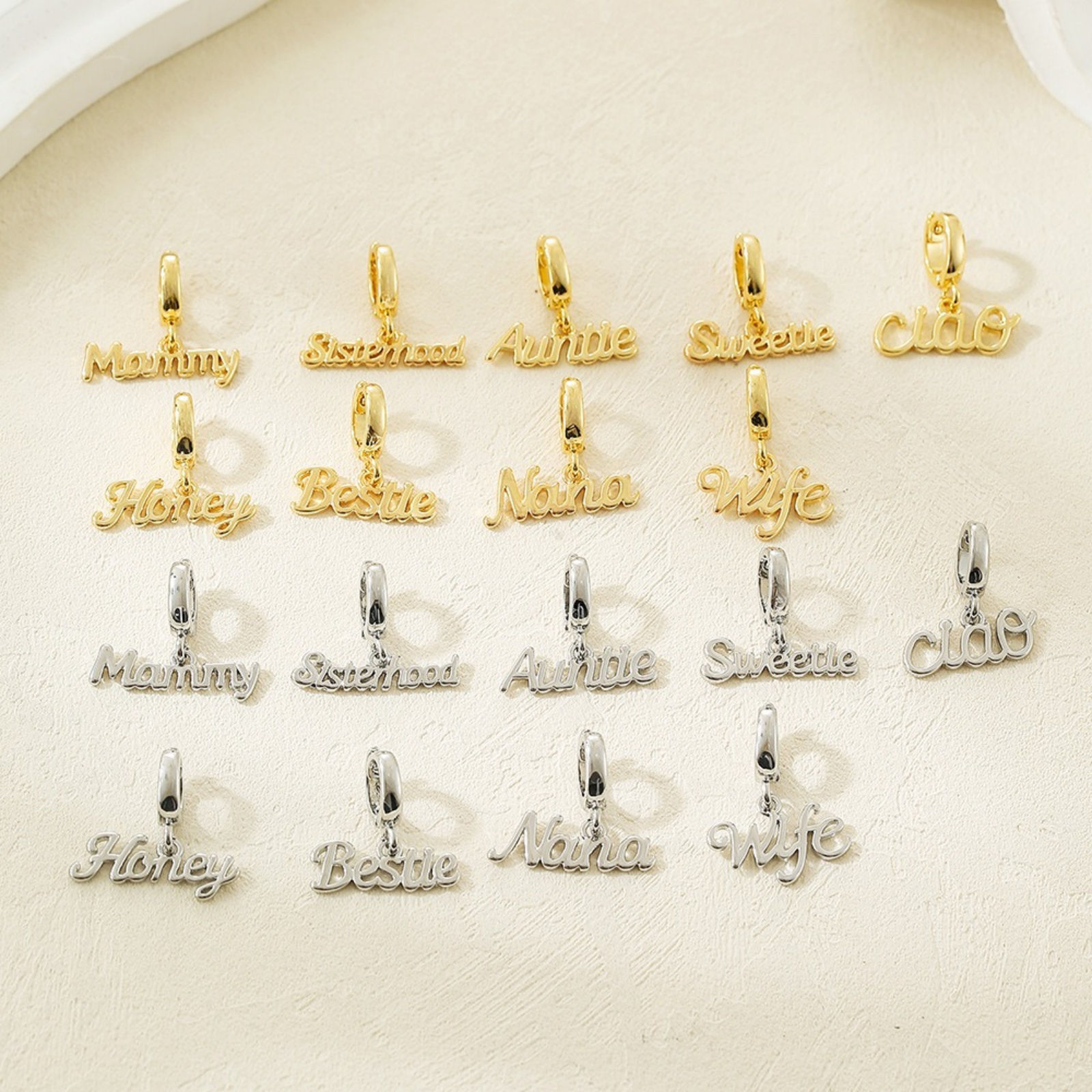 Picture of 1 Piece Brass Family Jewelry Charms Wholesale, Message Multicolor