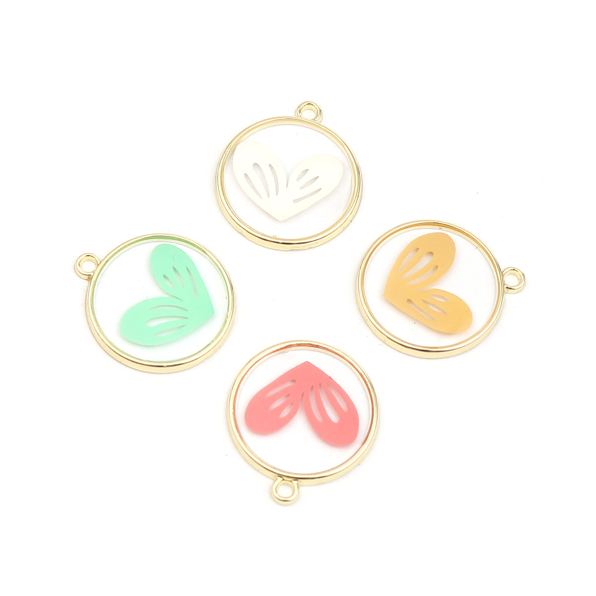 Изображение Zinc Based Alloy Pendants Round Heart