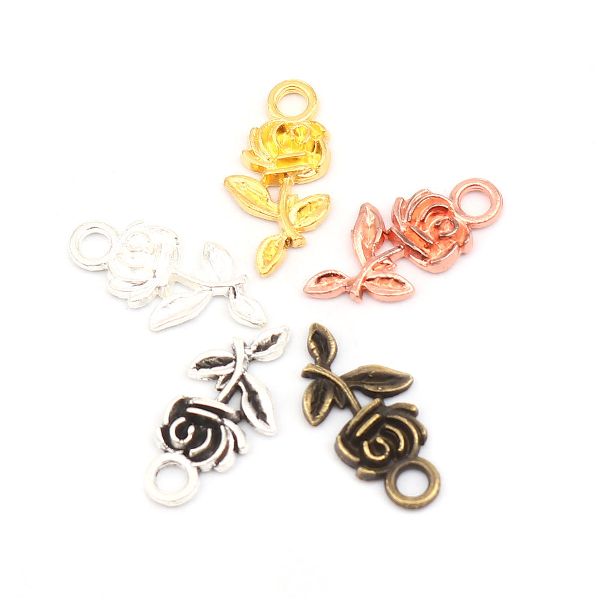 Picture of Zinc Based Alloy Pendants Rose Flower