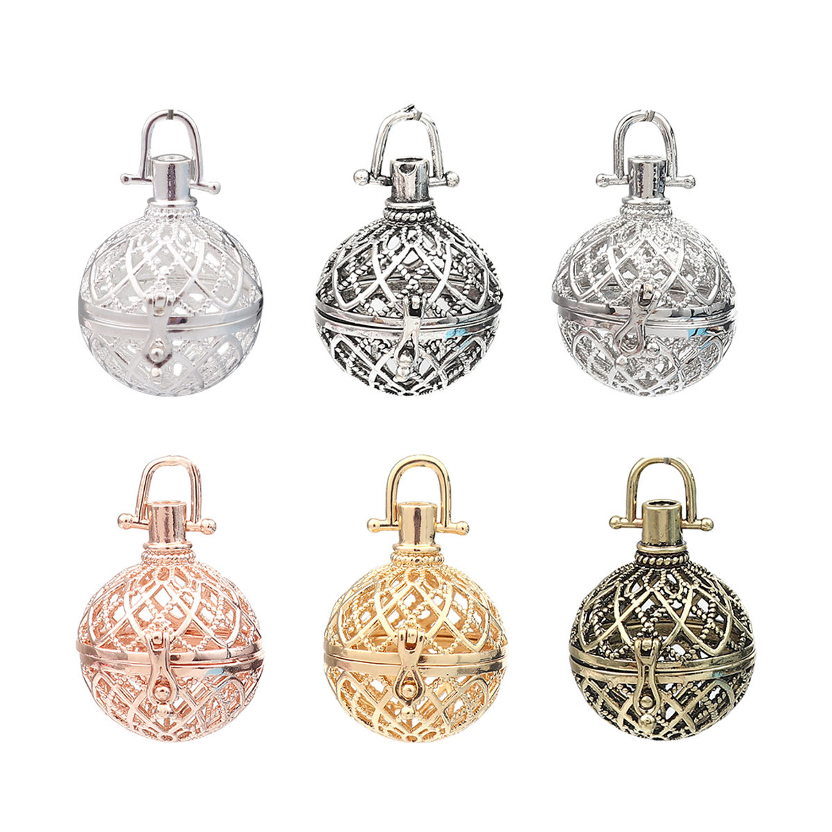 Imagen de Zinc Based Alloy Pendants Round Disc Filigree