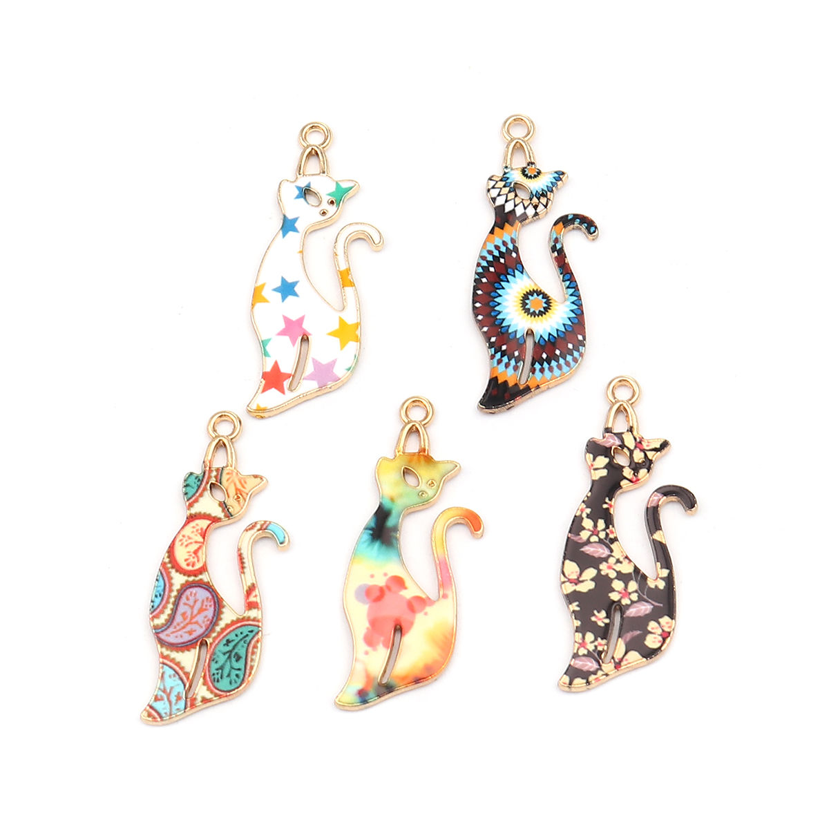 Immagine di Zinc Based Alloy Pendants Cat Animal