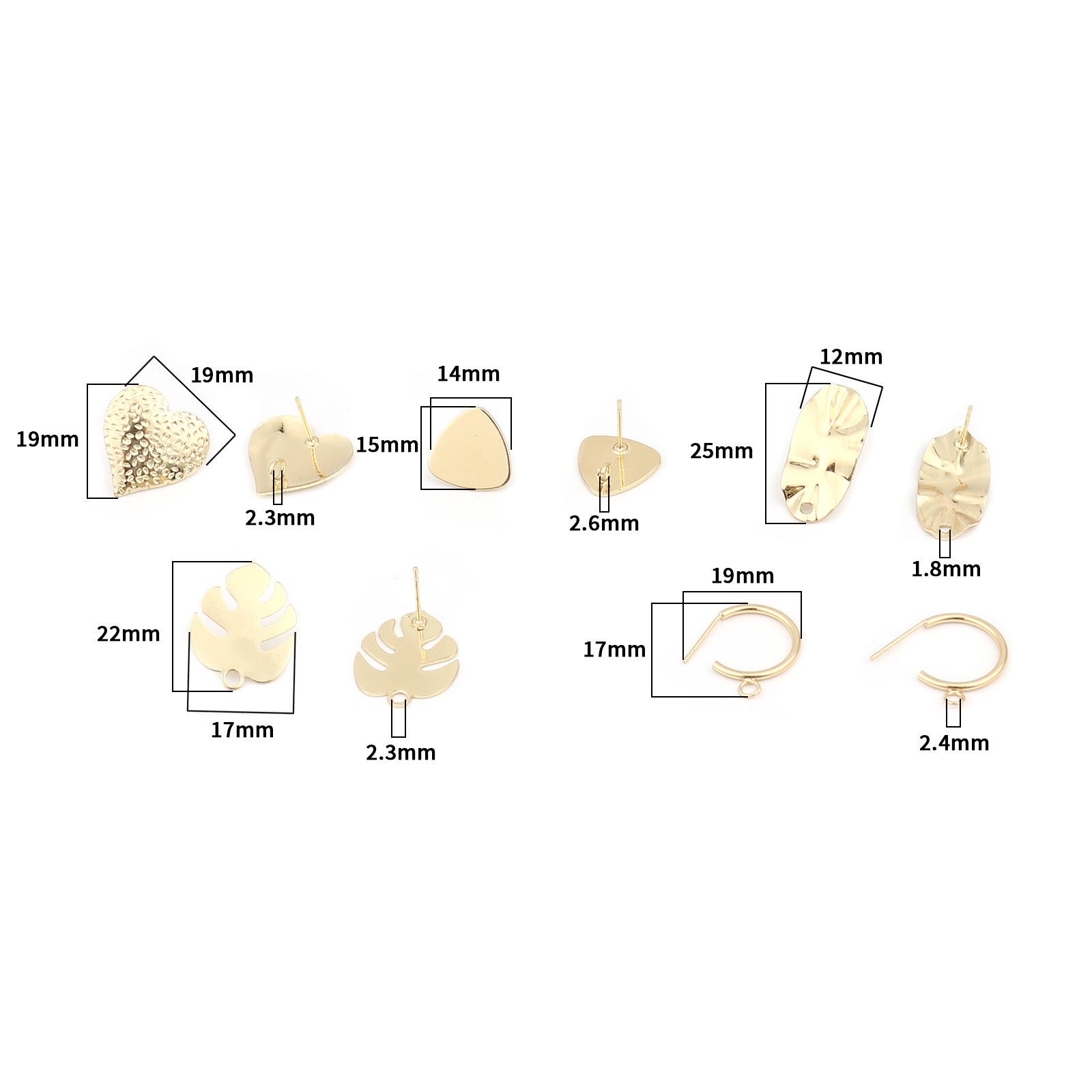 Picture of Zinc Based Alloy Ear Post Stud Earrings Findings