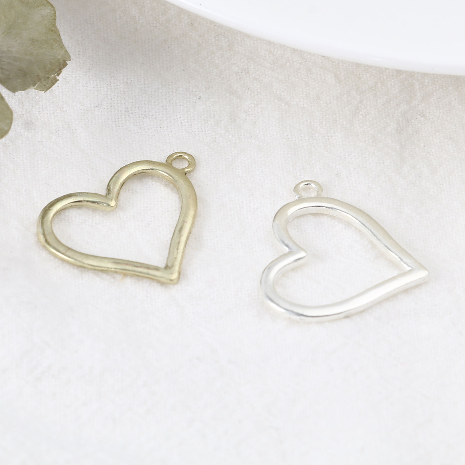 Picture of Zinc Based Alloy Charms Heart Multicolor 25mm x 21mm, 30 PCs
