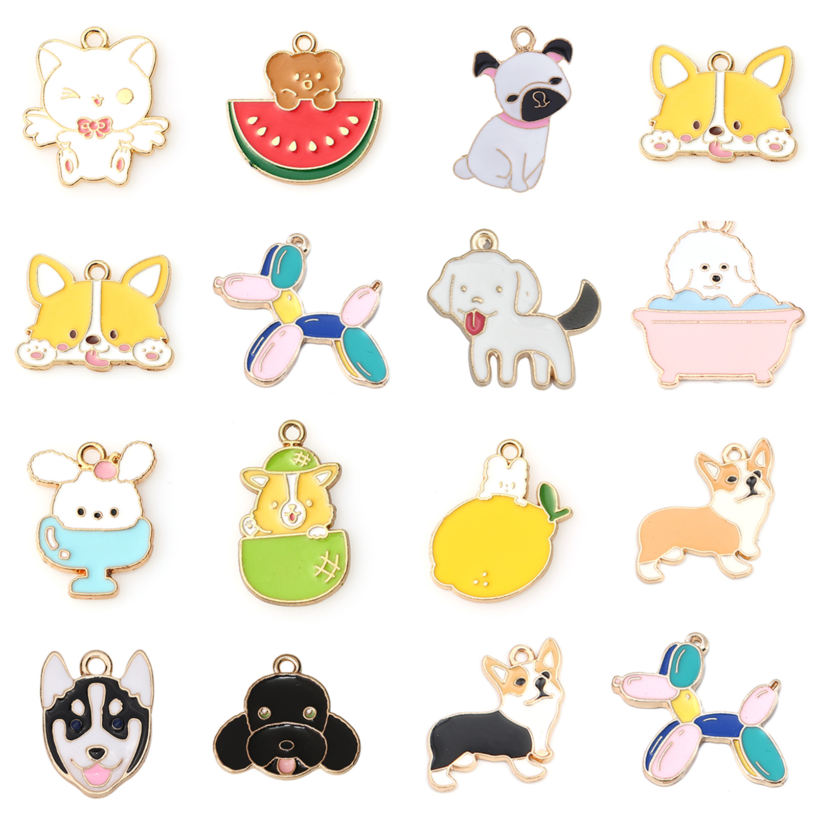 Image de Pendentifs en Alliage de Zinc Animal Multicolore Émail
