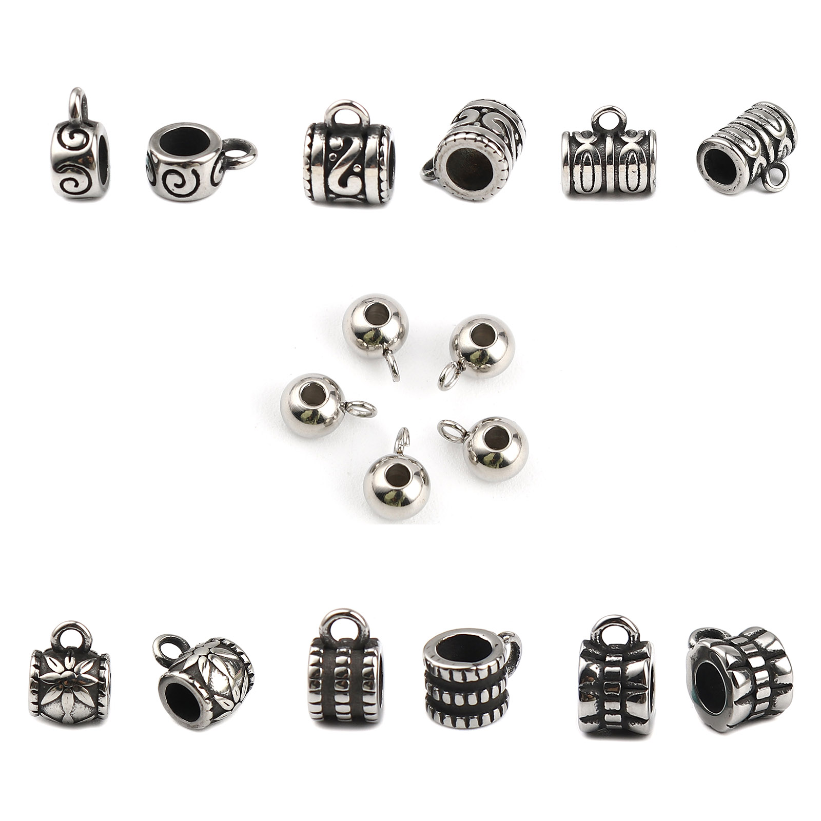 Imagen de Acero Inoxidable Bails Cuentas 1 Unidad