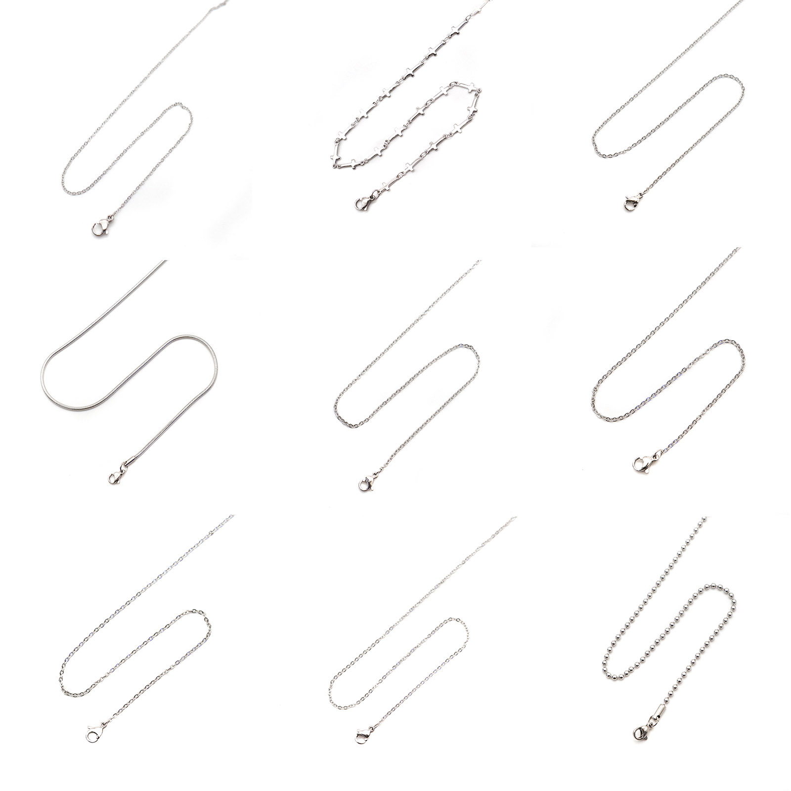 Imagen de 316 Acero Inoxidable Cadenas Collares 10 Unidades
