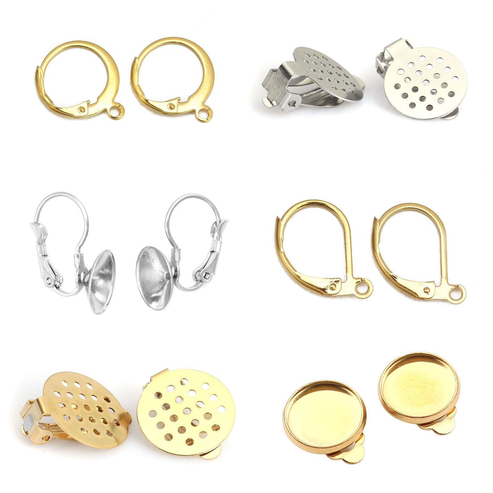 Imagen de 304 Acero Inoxidable Accesorios Para Pendientes Multicolor 4 Unidades