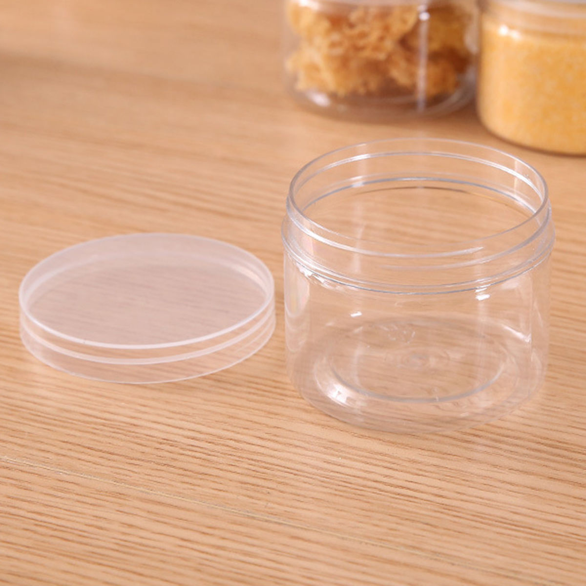 Picture of Transparent round transparent jar mouth sealed storage tank，5 Pcs