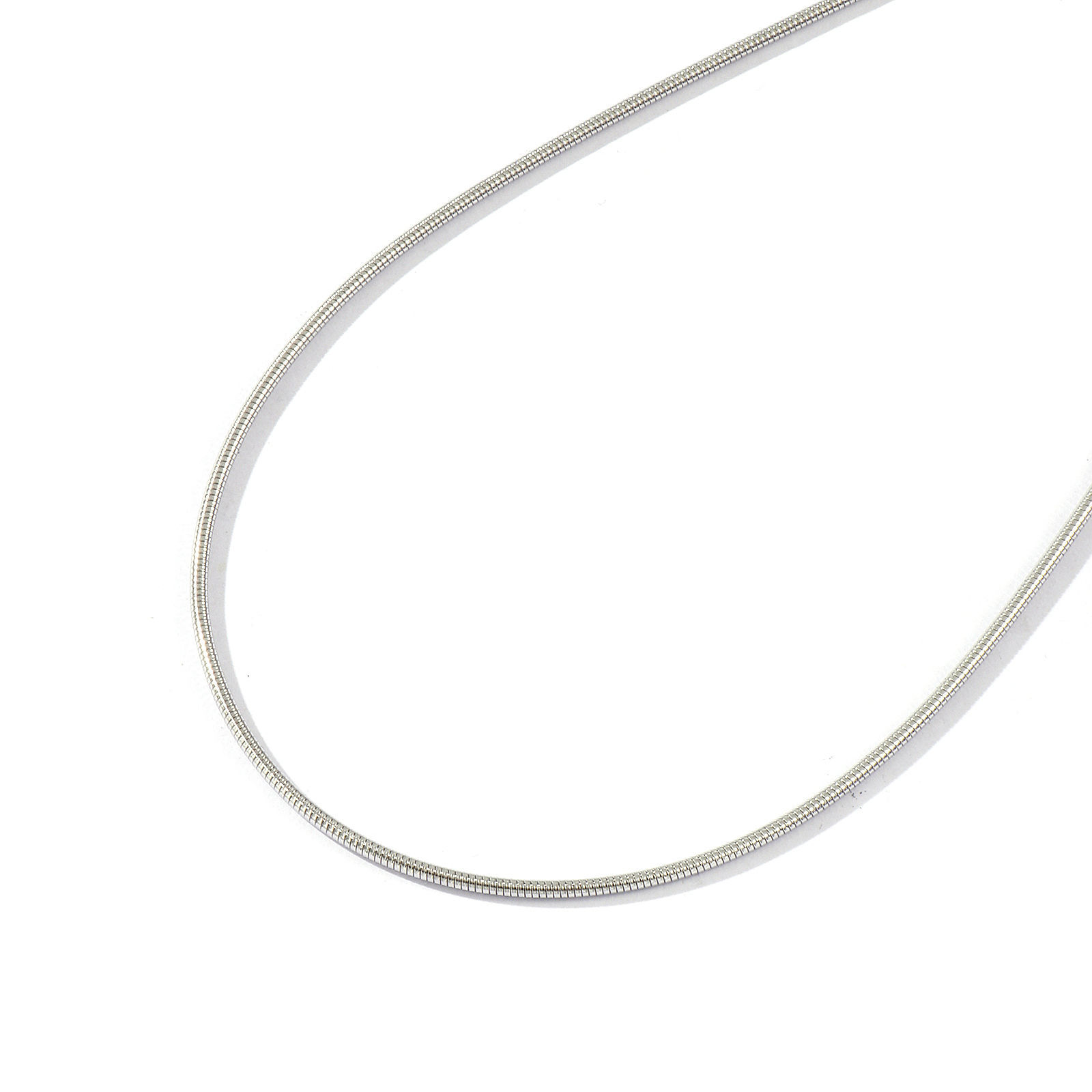 Picture of Wholesale Snake Chain Collar Neck Ring Necklace, Silver Tone 304 Stainless Steel, Unisex Eco-friendly Exquisite Minimalist Gift Jewelry For Retailer, 40cm(15.7") + 5cm(2") long, Chain Size: 1.5mm, 1 Piece