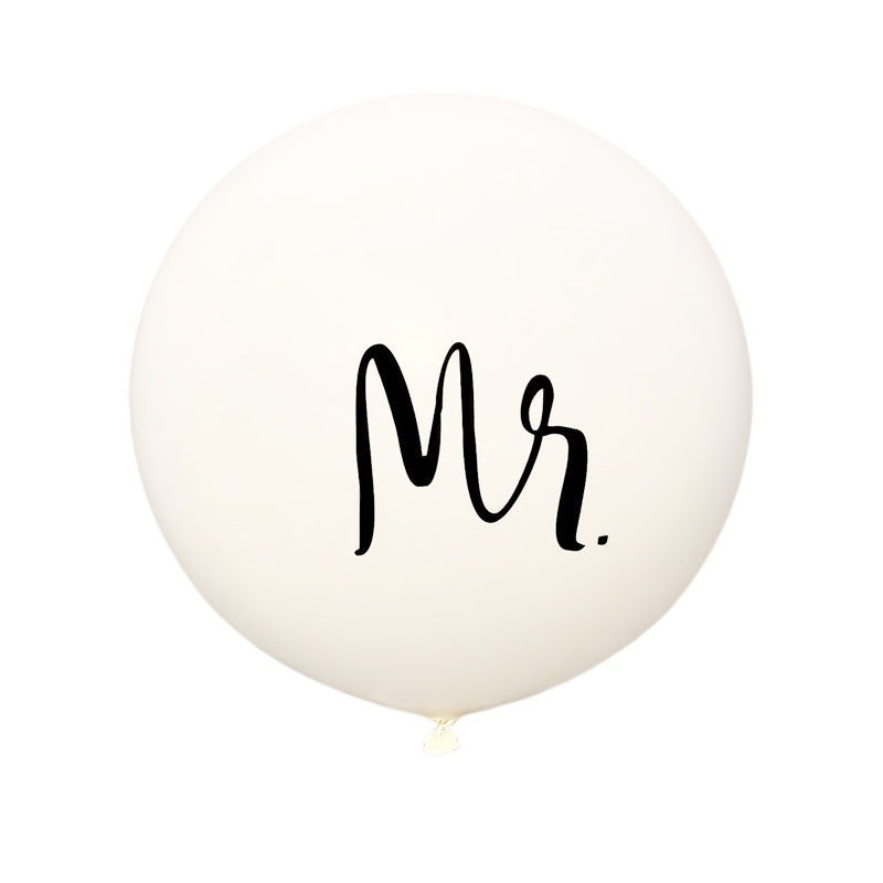 Picture of Latex Balloon Party Decorations Black & White Message " Mr " 1 Packet ( 100 PCs/Packet)