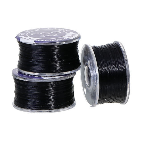 Image de Cordon/Fil en Nylon Noir 0.2mm, 1 Rouleau (Environ 50 Yards/Rouleau)