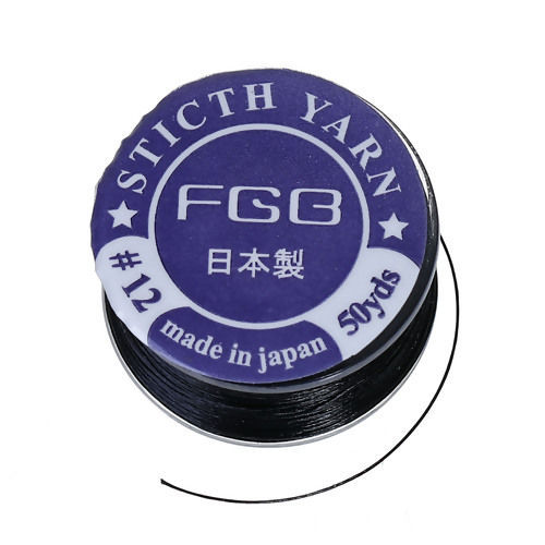 Image de Cordon/Fil en Nylon Noir 0.2mm, 1 Rouleau (Environ 50 Yards/Rouleau)