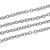 Picture of Wholesale Link Cable Chain Necklace, Silver Tone 304 Stainless Steel, Unisex Minimalist Gift Jewelry For Retailer, 59.5cm(23 3/8") long, 2 PCs