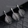 Picture of Brass Charms Feather Antique Silver Color 27mm(1 1/8") x 13mm( 4/8"), 2 PCs