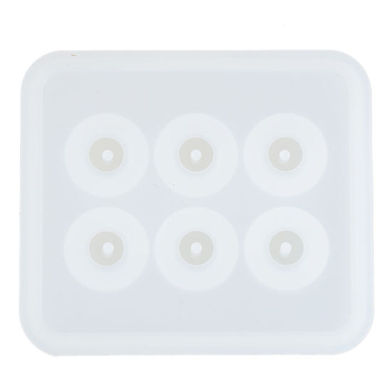 Image de 1 Pièce Moule en Silicone Rectangle Blanc 8cm x 7cm