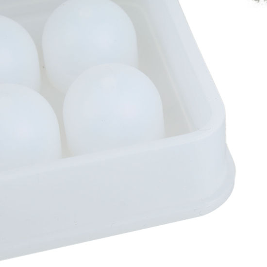 Image de 1 Pièce Moule en Silicone Rectangle Blanc 8cm x 7cm
