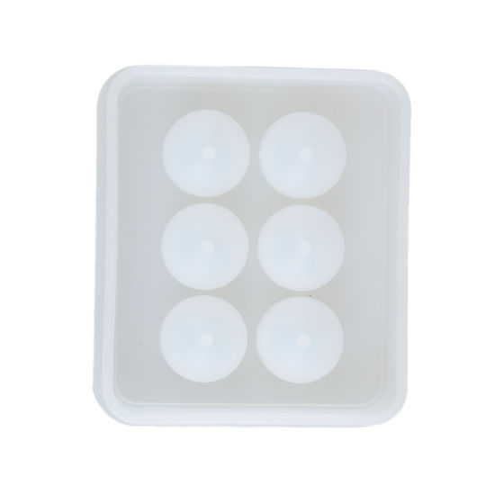 Image de 1 Pièce Moule en Silicone Rectangle Blanc 8cm x 7cm