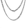 Picture of Wholesale 3:1 Figaro Link Chain Necklace, Silver Tone 304 Stainless Steel, Unisex Minimalist Gift Jewelry For Retailer, 50.5cm(19 7/8") long, Chain Size: 4.5mm, 1 Piece