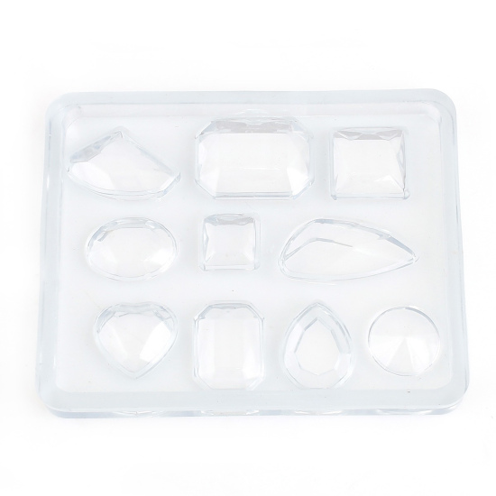 Image de Moule en Silicone pour Faire Bijoux en Résine Mixte Blanc 75mm x 60mm, 1 Pièce