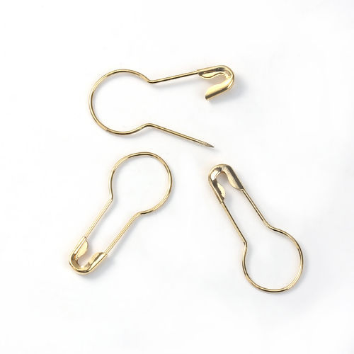 Image de Broche Epingle en Laiton Forme Rond Doré 21mm x 9mm, 100 Pcs